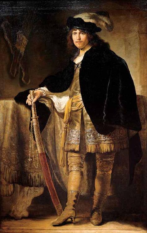 Ferdinand bol Portrait of a Young Man with a Sword France oil painting art